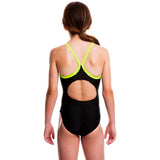 Girls Ignite Swimsuit - Black w/ Green