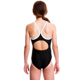 Girls Ignite Swimsuit - Black w/ White