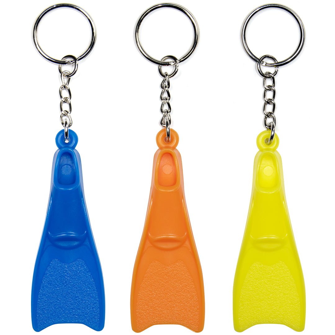 Swim Fin Keychain - Blue, Orange, and Yellow 3-Pack