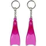 Swim Fin Keychain - Clear Pink 2-Pack