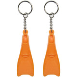 Swim Fin Keychain - Orange 2-Pack