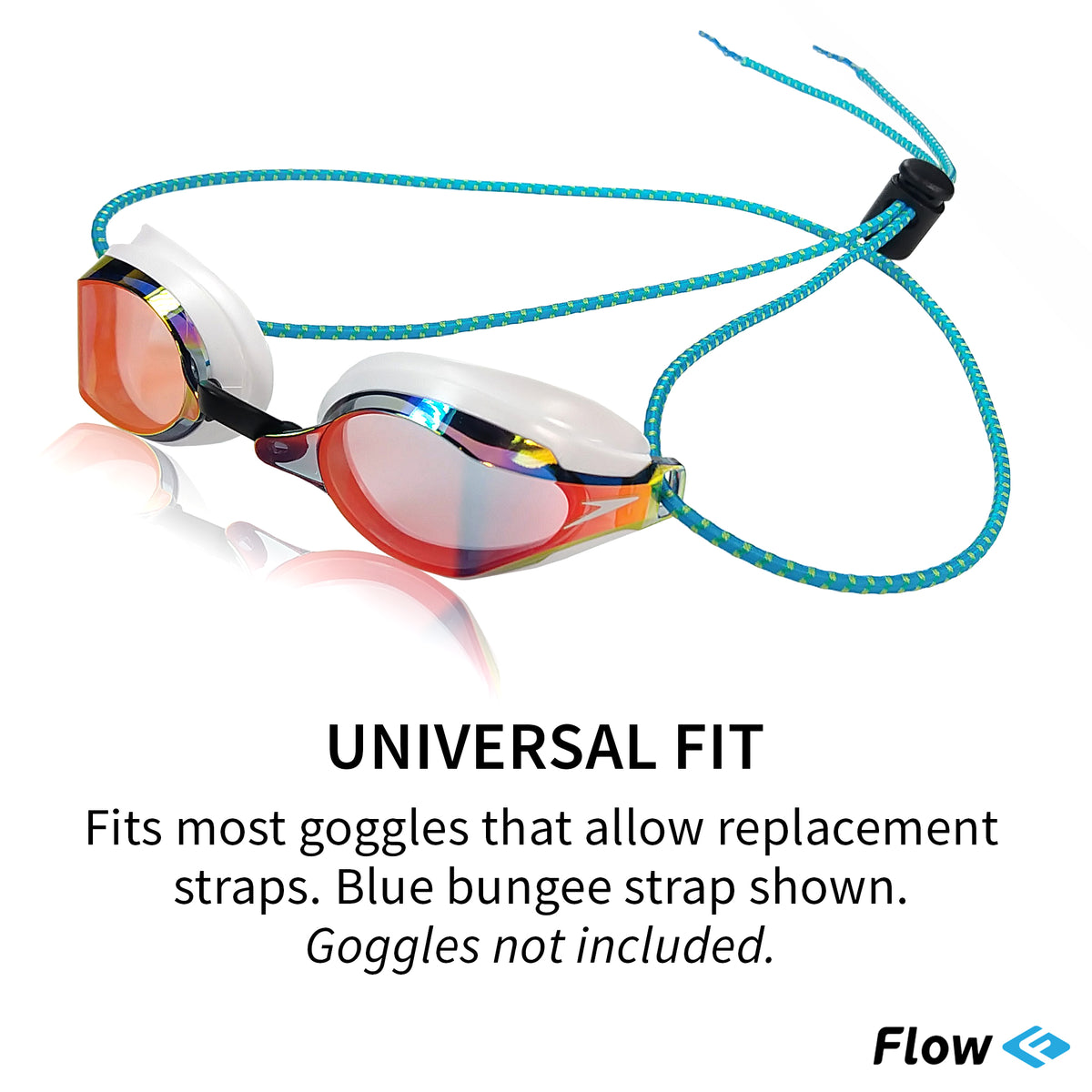 Goggle Bungee Straps Green Flow Swim Gear