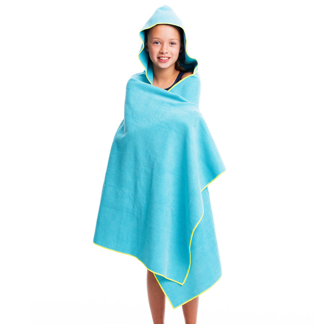 Hooded Microfiber Towel - Blue