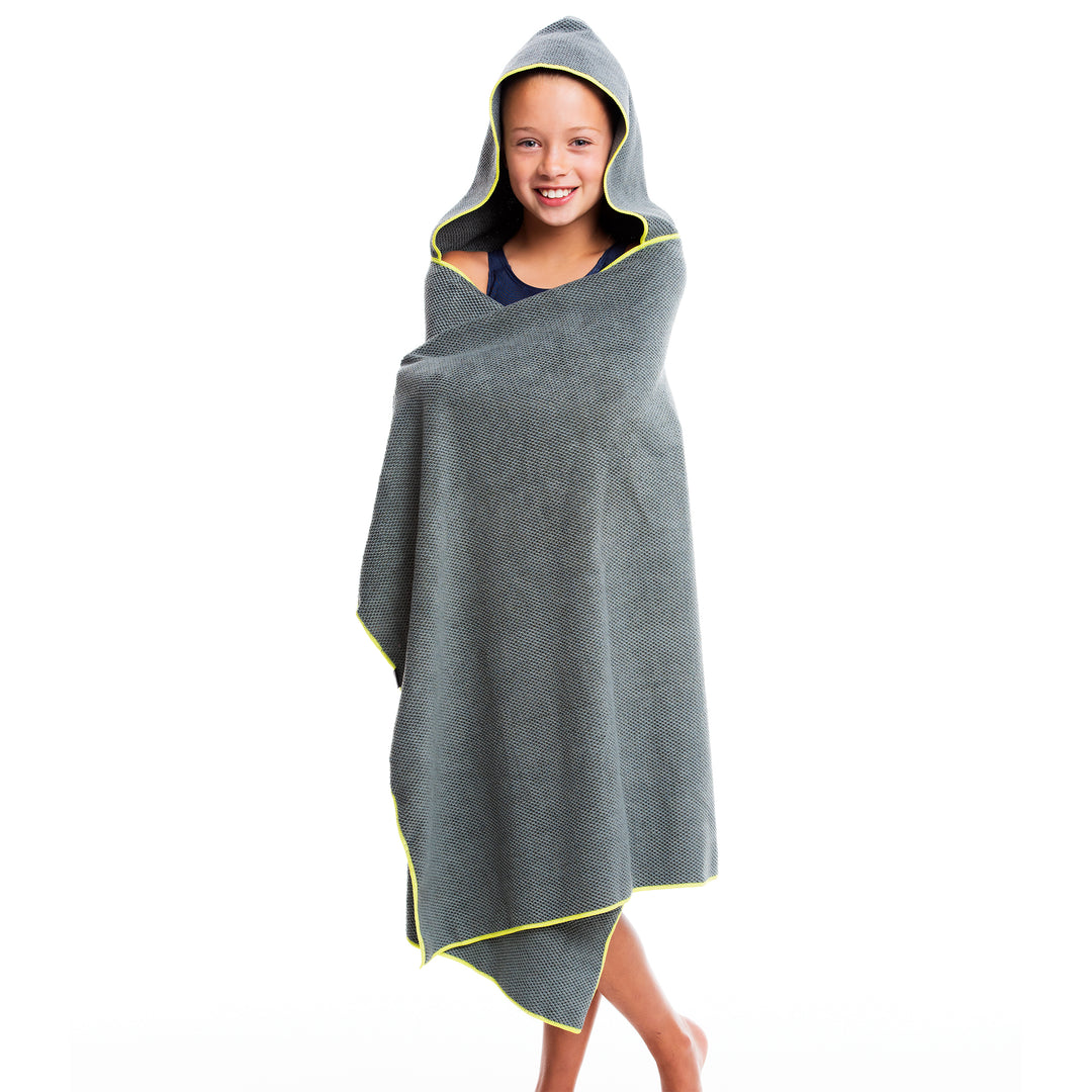 Hooded Microfiber Towel - Gray