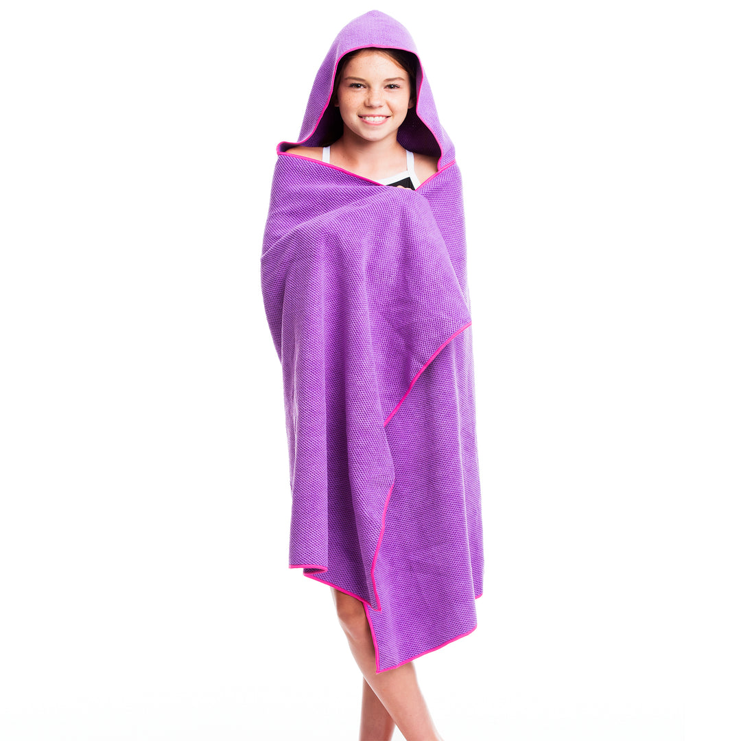 Hooded Microfiber Towel - Purple