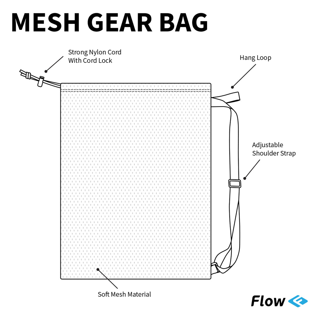 Mesh Gear Bag - Glow Skulls