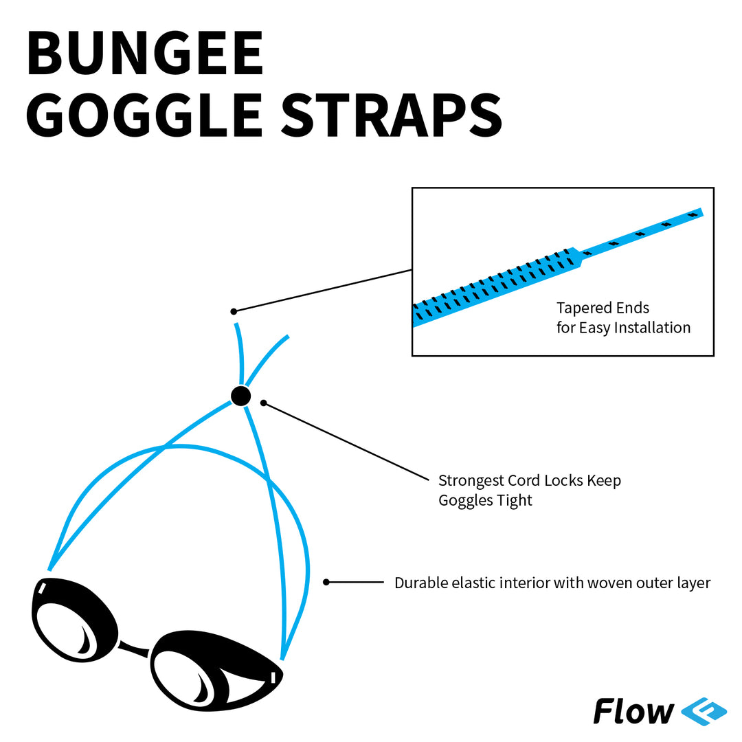 Goggle Bungee Straps - White