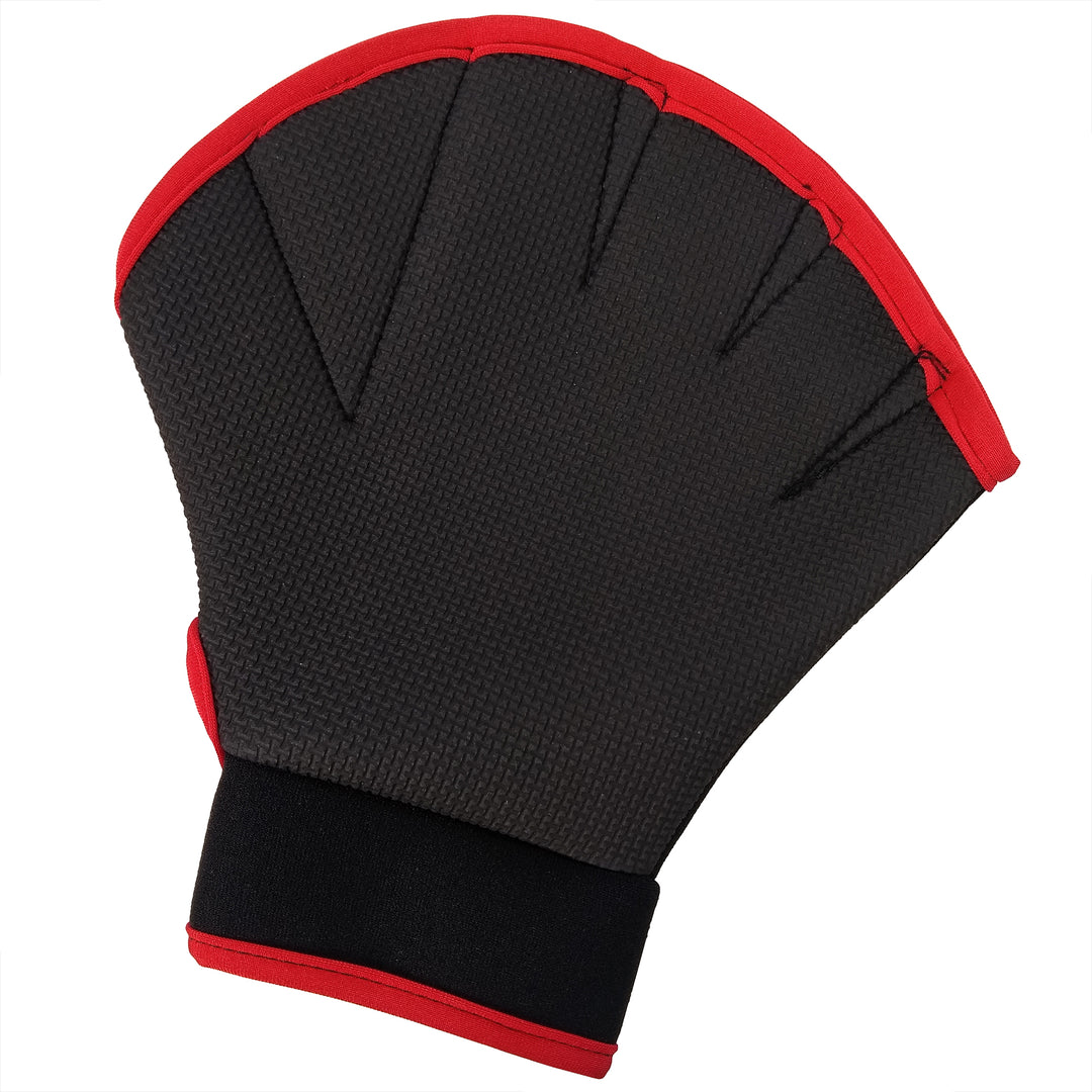 Swimming Resistance Gloves - Black/Red