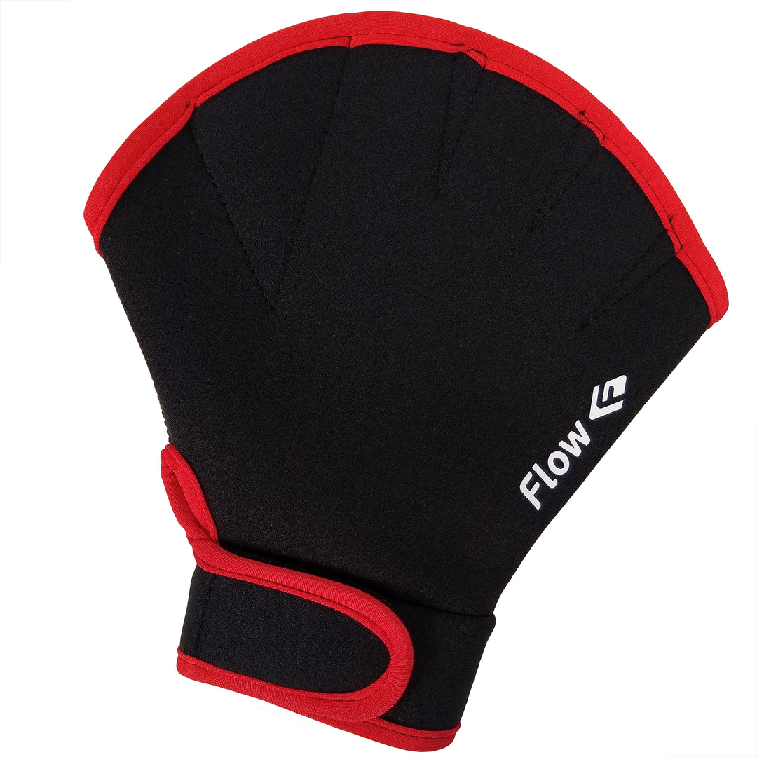 Swimming Resistance Gloves - Black/Red