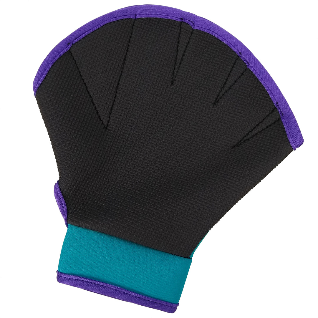 Swimming Resistance Gloves - Aqua/Purple