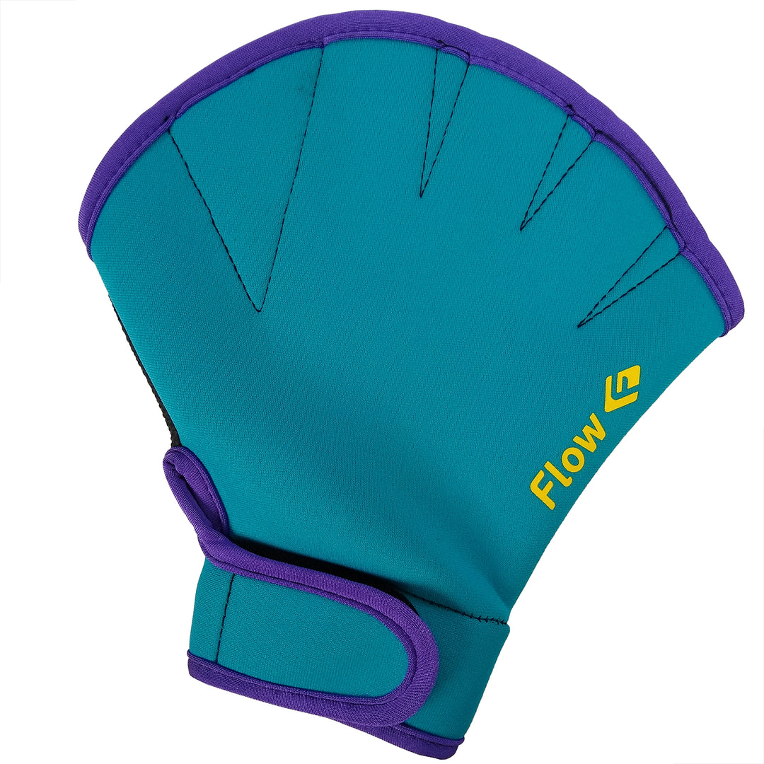 Swimming Resistance Gloves - Aqua/Purple
