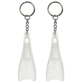 Swim Fin Keychain - Clear White 2-Pack
