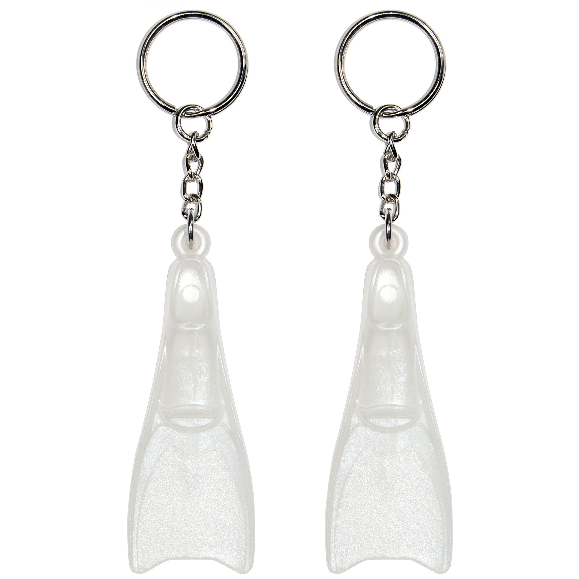 Keychain Fin Swim Fin Keychain - Clear White 2-Pack – Flow Swim Gear