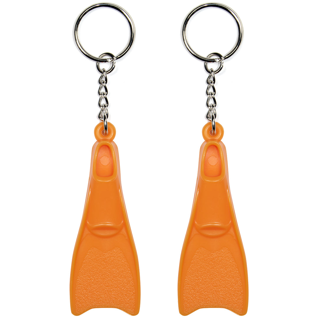 Swim Fin Keychain - Orange 2-Pack