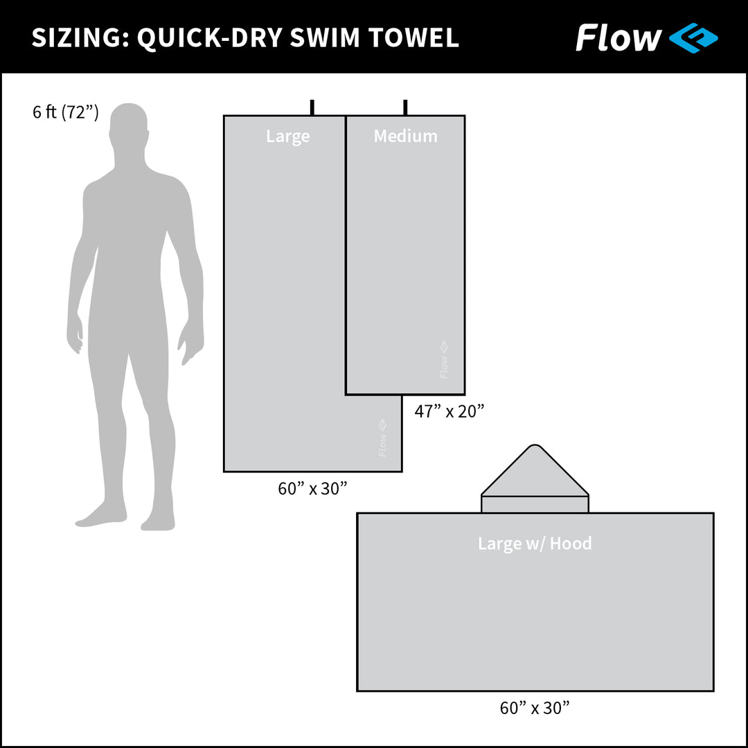 Hooded Microfiber Towel - Gray