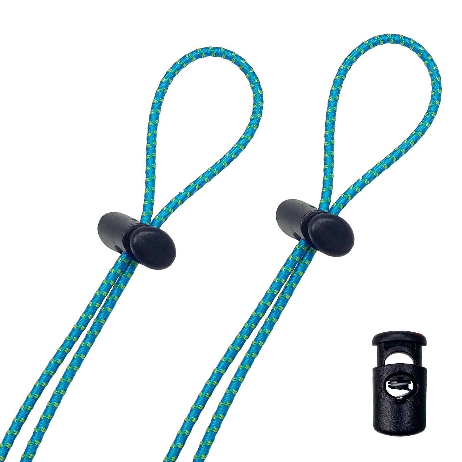 Flow Bungee Goggle Strap Kit (2 Pack) Universal Adjustable Replacement Straps for Swim Goggles (Blue)